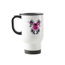 fancy emo girl kid with crossbone skull swirls mugs