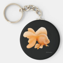 Fancy Fantail Goldfish Keychain