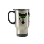 Fancy Feline Black Cat Travel Mug