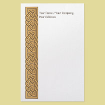 Fancy Filled Celtic Knots Pale Gold stationery