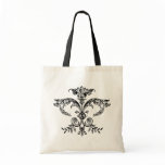Fancy Fleurish BW Canvas Bag