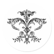 Fancy Fleurish BW