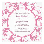 Fancy Floral Quinceanera Invite (pink)