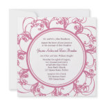 Fancy Floral Wedding Invitation (pink)