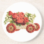 Fancy Flower Cart Drink Coaster