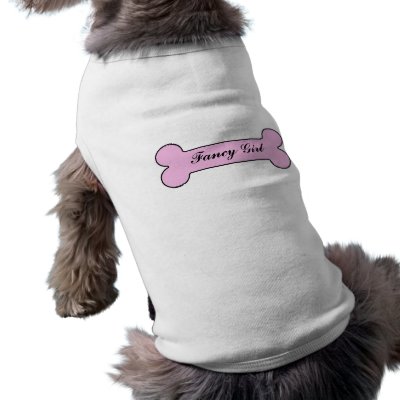 Fancy Girl Pink Bone Personalized Name Pet Clothing by mariannegilliand