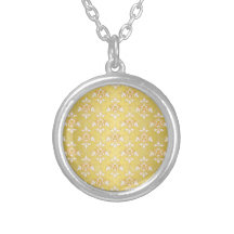 Fancy Gold Yellow Saffron Damask Necklaces