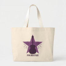 Fancy Guitar Star Swirls Bag, Purple