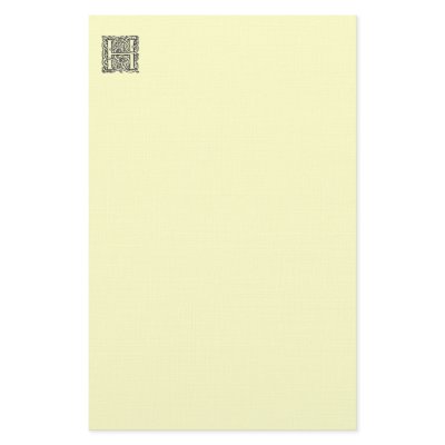 Fancy "H" monogrammed stationery by San_Marcos_Mamma