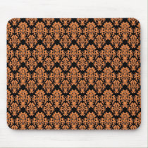 Fancy Halloween Damask 3 mousepads