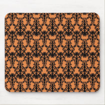 Fancy Halloween Damask mousepads