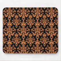 Fancy Halloween Damask mousepads