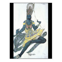 Fancy in Blue by Leon Bakst postcards