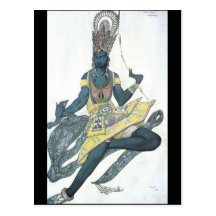 Fancy in Blue by Leon Bakst Post Cards