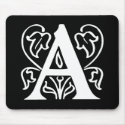 Fancy Letter A mousepads