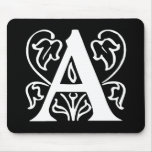 Fancy Letter A mousepads