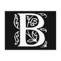 Fancy Letter B postcards