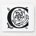 Fancy Letter C mousepads