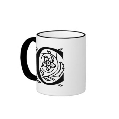 Fancy Letter C Mug by opheliasart