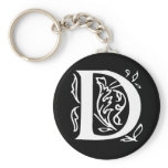 Fancy Letter D Key Chains