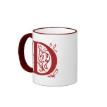 Fancy Letter D Mugs
