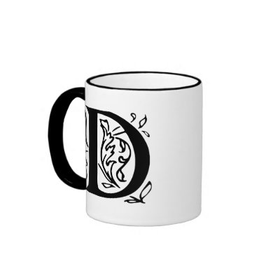 Fancy Letter D Coffee Mug by opheliasart
