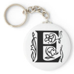 Fancy Letter E Key Chain