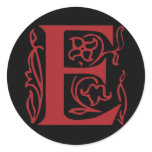 Fancy Letter E Sticker