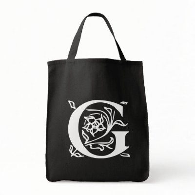 Fancy Letter G Canvas Bags by opheliasart
