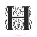 Fancy Letter H stickers