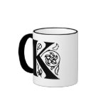 Fancy Letter K Coffee Mugs