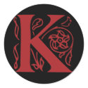 Fancy Letter K stickers