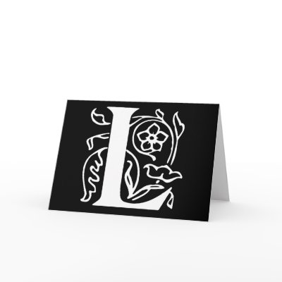 Fancy Letter L Greeting Cards by opheliasart