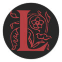 Fancy Letter L stickers
