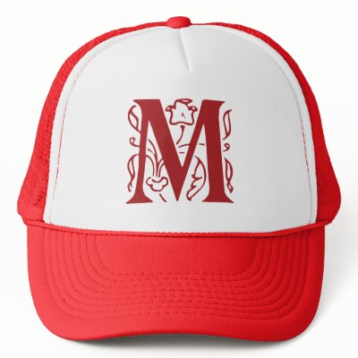 Fancy Letter M Mesh Hats by opheliasart