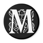 Fancy Letter M magnets