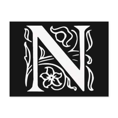 Fancy Letter N by opheliasart
