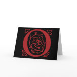 Fancy Letter O Greeting Card