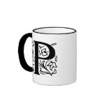 Fancy Letter P Coffee Mugs