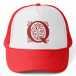 Fancy Letter Q Trucker Hat