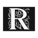 Fancy Letter R postcards