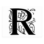 Fancy Letter R Postcard