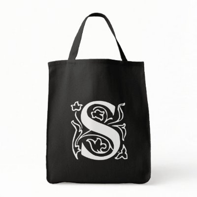Fancy Letter S Tote Bag by opheliasart