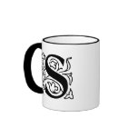 Fancy Letter S mugs