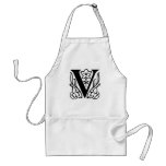 Fancy Letter V aprons