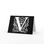 Fancy Letter V Cards