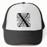 Fancy Letter X Mesh Hats