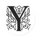 Fancy Letter Y stickers