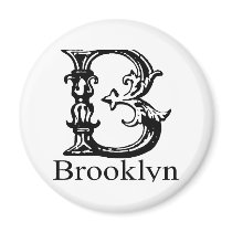 Fancy Monogram: Brooklyn Fridge Magnet