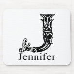 Fancy Monogram: Jennifer Mouse Pads